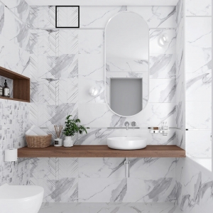 Теневой диффузор под плитку FoZa 207х207 с вентилятором на шарикоподшипнике 100СНК, обратный клапан, таймер+датчик влажности, черная, 100мм