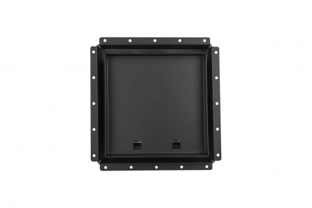 Теневой диффузор под плитку FoZa 207х207 с вентилятором на шарикоподшипнике 100СНК, обратный клапан, таймер+датчик влажности, черная, 100мм