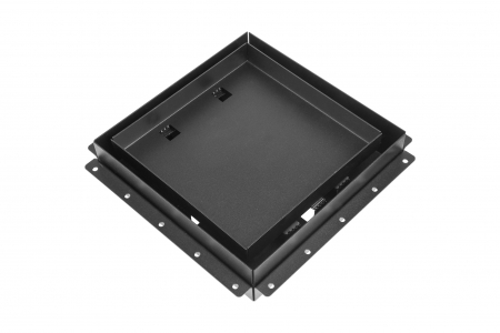 Теневой диффузор под плитку FoZa 207х207 с вентилятором на шарикоподшипнике 100СНК, обратный клапан, таймер+датчик влажности, черная, 100мм